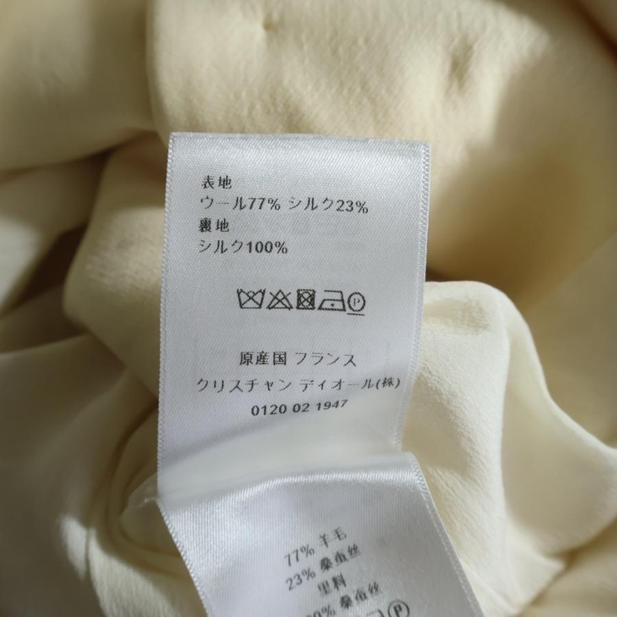 Christian Dior クリスチャンディオール ウール シルク ベスト ジレ ワンピース 111D01A1166 アイボリー 34の画像