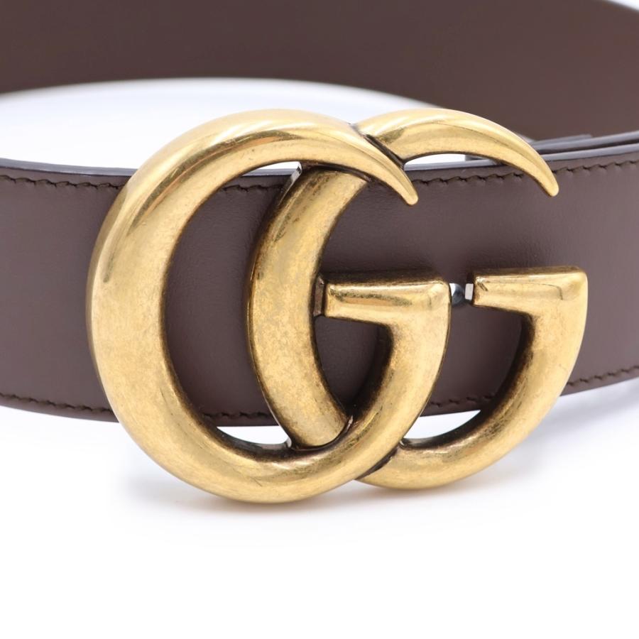 GUCCI ブラウン GGバックル ベルト GUCCI（グッチ） Gバックル GGスプリーム レザーベルト ブラウン