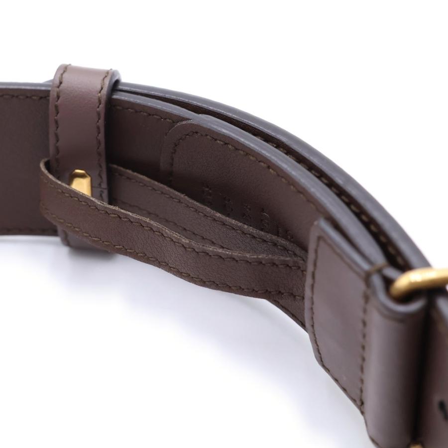GUCCI（グッチ） Gバックル GGスプリーム レザーベルト ブラウン