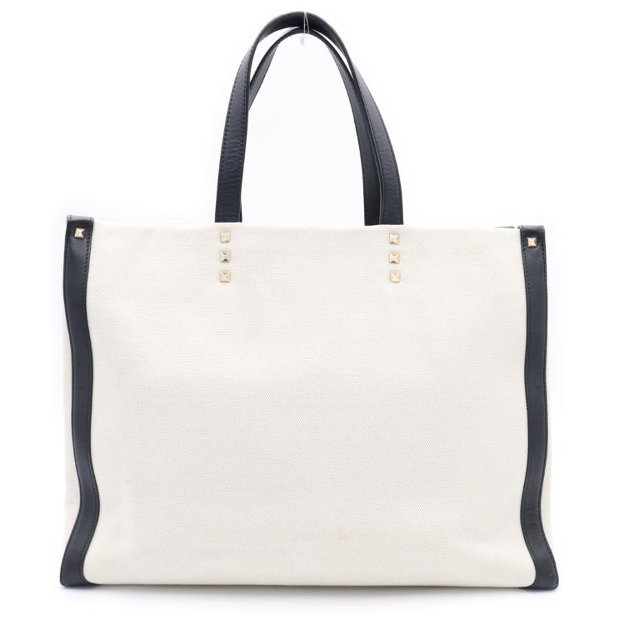 VLTN ロゴトートバッグ ベージュ/ブラック VALENTINO（ヴァレンティノ） VLTNロゴ トートバッグ ベージュ