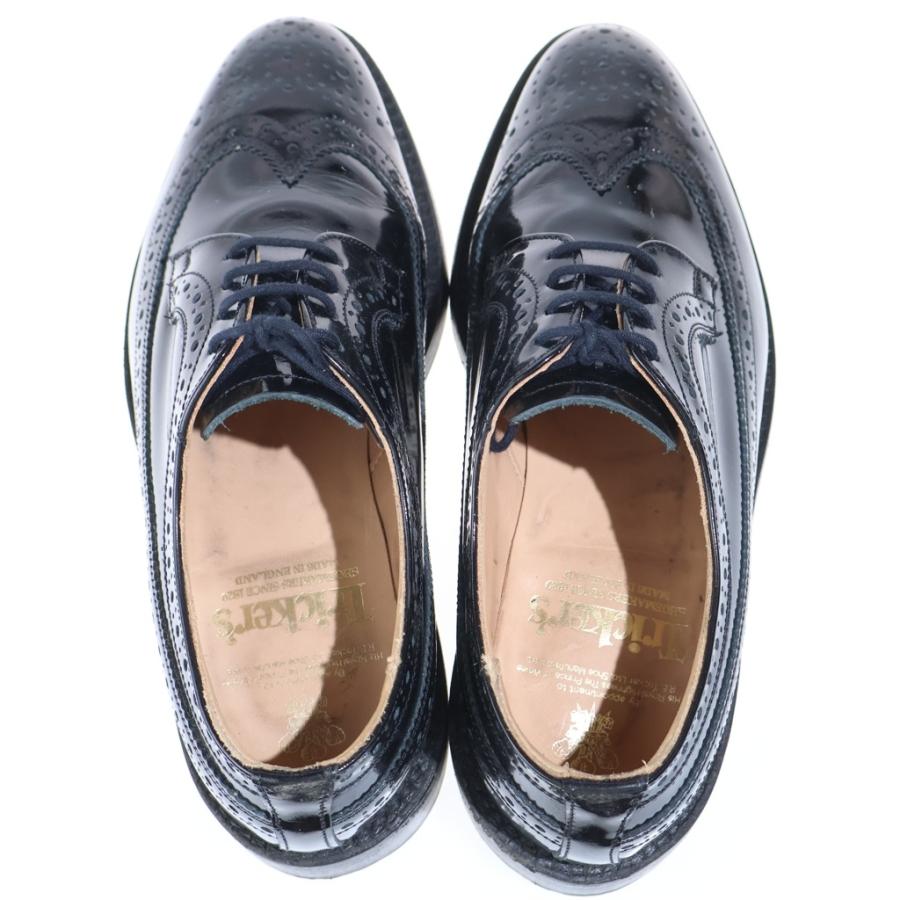 Tricker's ブラック ウィングチップローファー Tricker's（トリッカーズ） ウィングチップ ウェスタンレザー