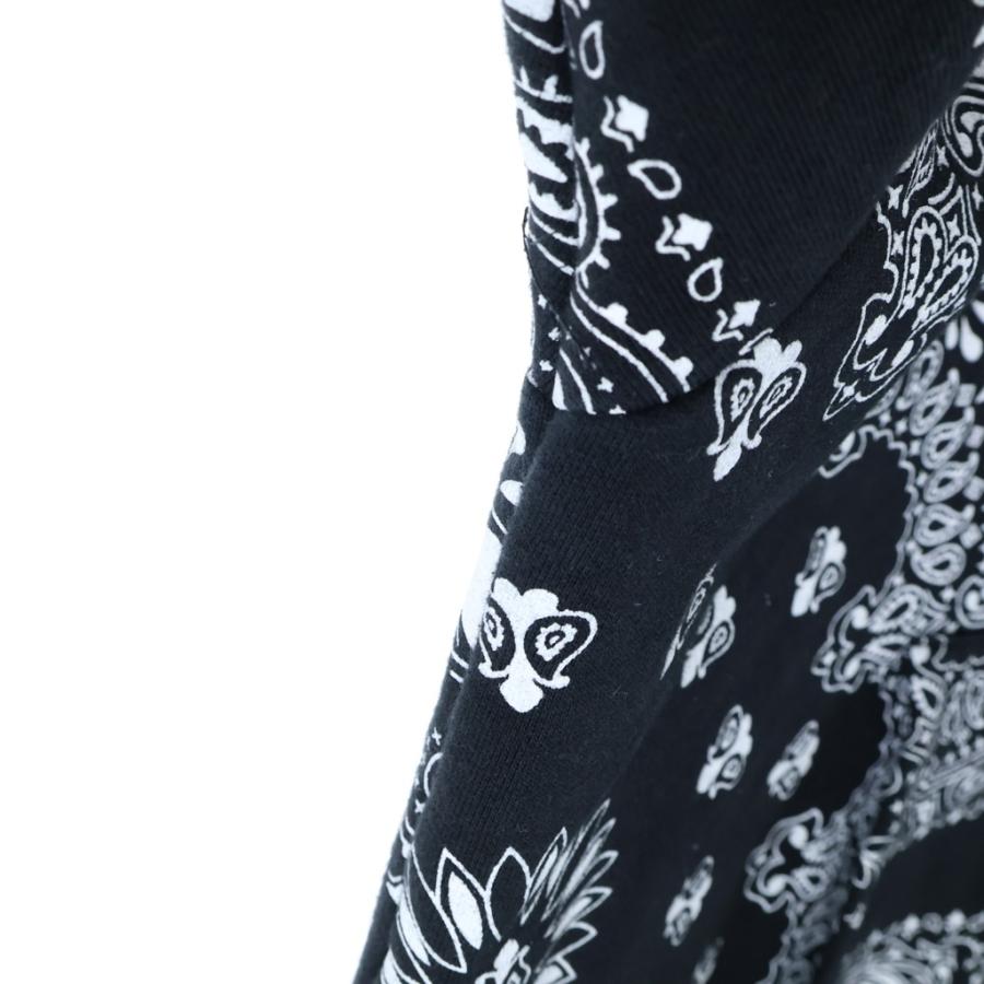 FR2 エフアールツー PAISLEY HOODIE カンガルーポケット ペイズリー総柄 プルオーバースウェットパーカー ブラック FRC1172 FR2 エフアールツー PAISLEY HOODIE カンガルーポケット ペイズリー総