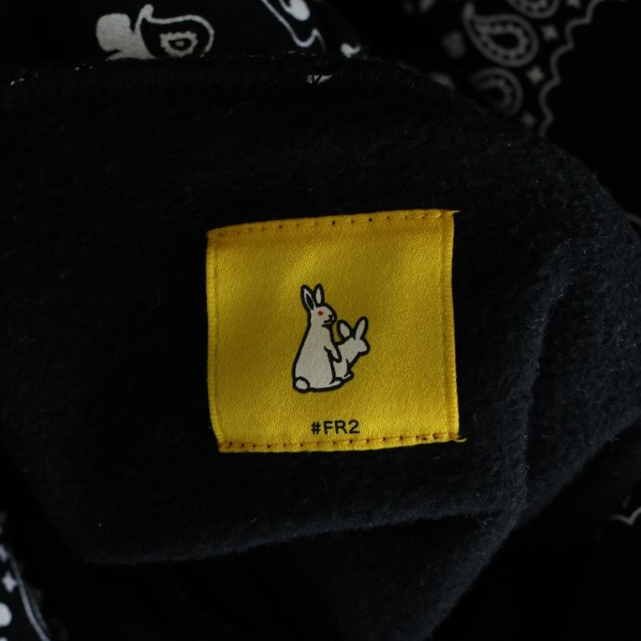 FR2 エフアールツー PAISLEY HOODIE カンガルーポケット ペイズリー総柄 プルオーバースウェットパーカー ブラック FRC1172 FR2 エフアールツー PAISLEY HOODIE カンガルーポケット ペイズリー総