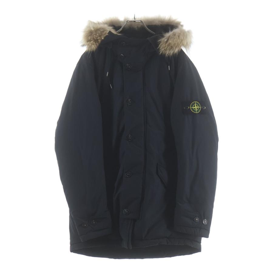 STONE  ストーンアイランド 18AW 691542926-A ブラック ネイビー MICRO REPS DOWN/マイクロレップス ダウンジャケット L STONE ISLAND（ストーン アイランド） MICRO REPS DOWN ダブルポケット