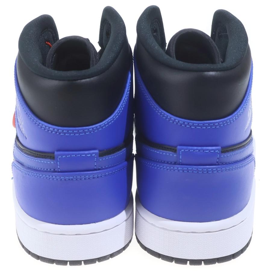 NIKE ナイキ AIR JORDAN 1 MID HYPER  エアジョーダン1ミッド ハイパーロイヤル ミッドカットスニーカー シューズ ブラック/ブルー US10/28cm 554724‐068 NIKE（ナイキ） AIR JORDAN 1 MID HYPER ROYAL エアジョーダン1