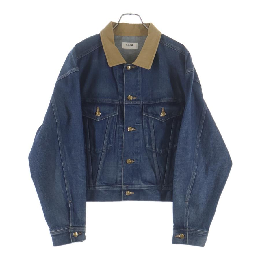 CELINE（セリーヌ） TRUCKER JACKET バックロゴ トリオンフボタン 襟