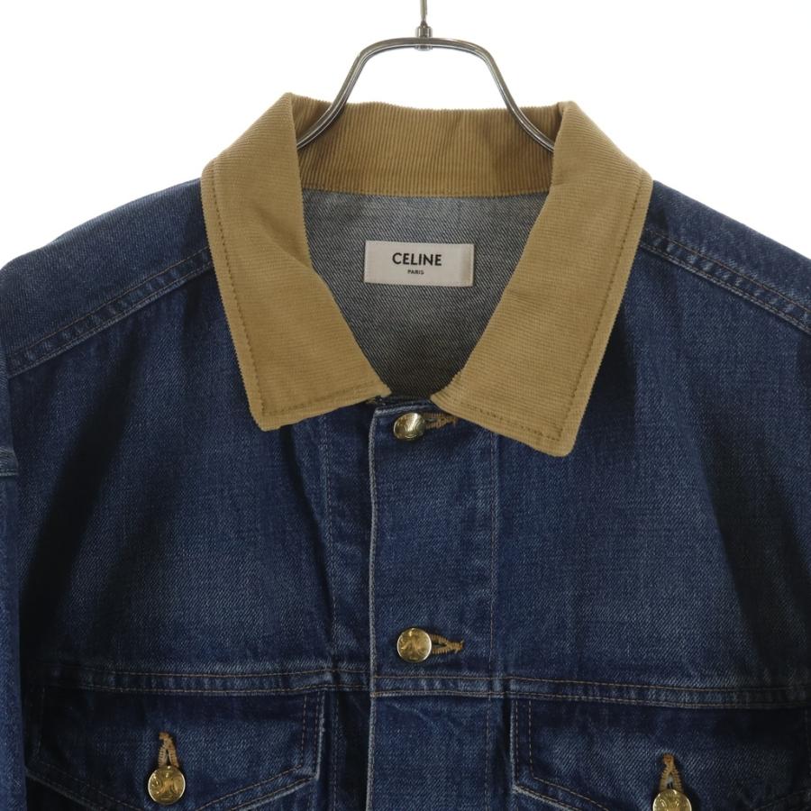 CELINE（セリーヌ） TRUCKER JACKET バックロゴ トリオンフボタン 襟