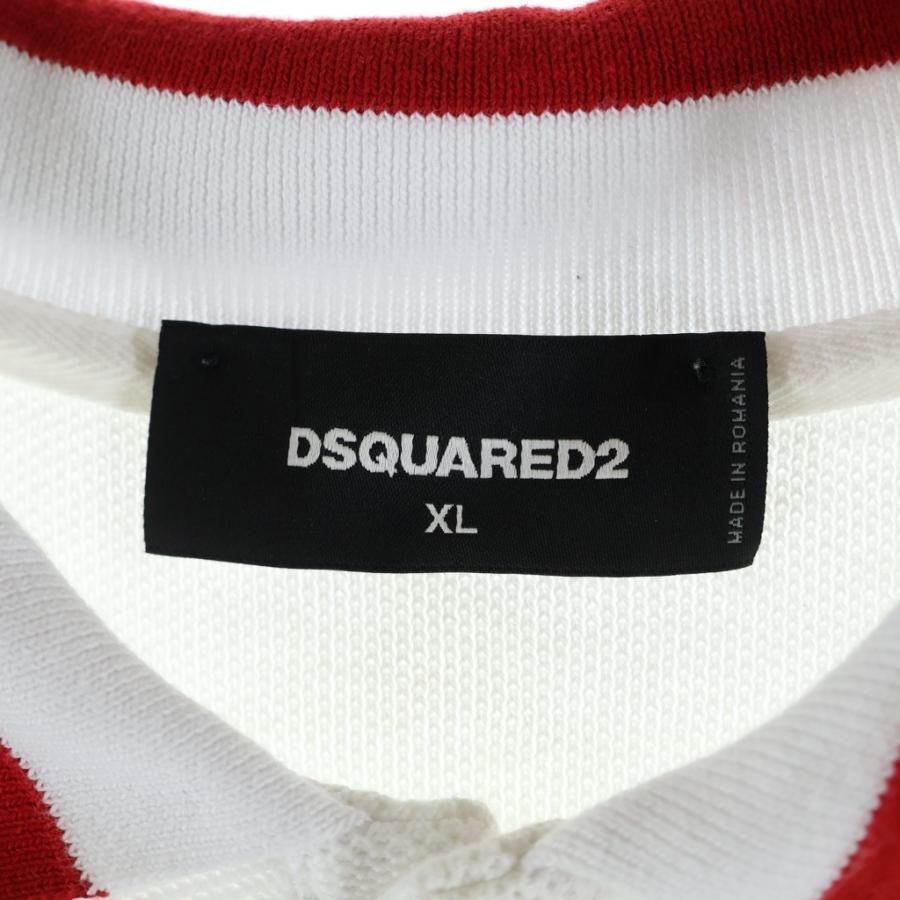 DSQUARED2（ディースクエアード） 鹿の子半袖ポロシャツ ロゴ刺繍半袖 