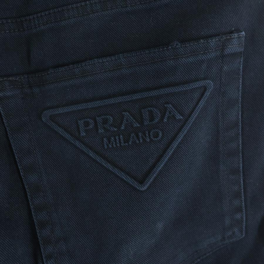 PRADA（プラダ） 22SS Logo Distressed Washed Denim Shorts ロゴ