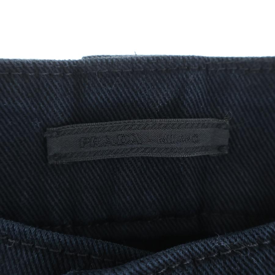 PRADA（プラダ） 22SS Logo Distressed Washed Denim Shorts ロゴ