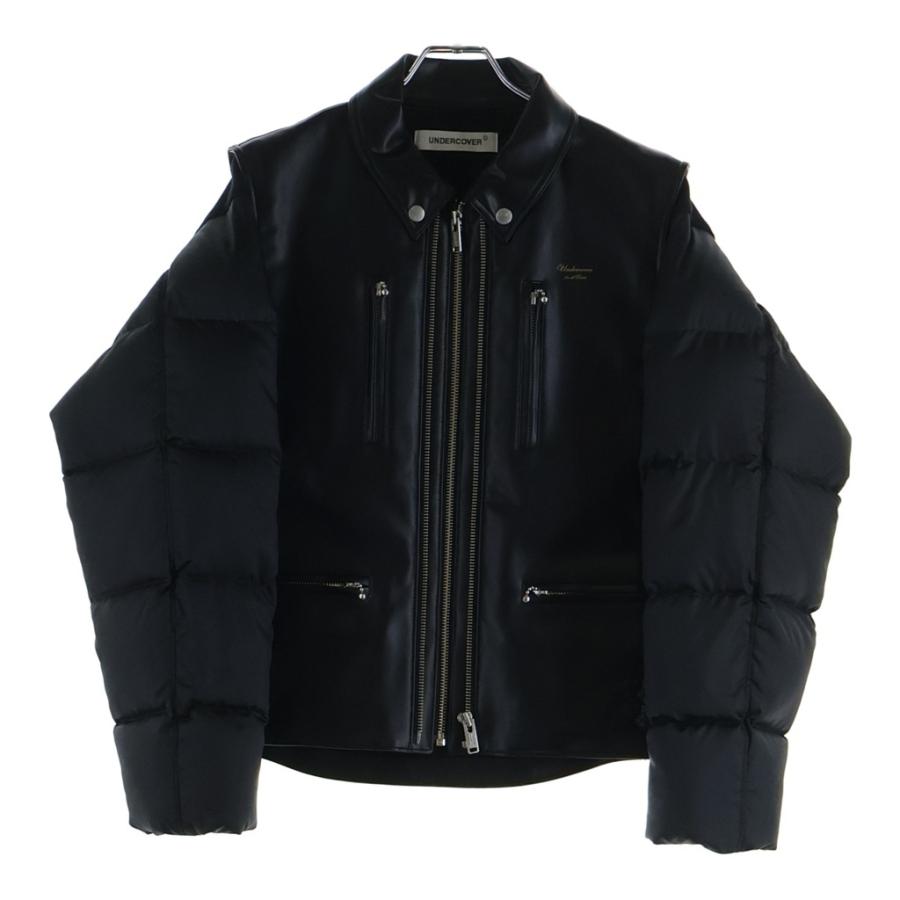 UNDERCOVER アンダーカバー 25AW ダウンスリーブドッキングライダースジャケット ブラック UP2E4207 UNDERCOVER（アンダーカバー） 25AW ダウンスリーブドッキング