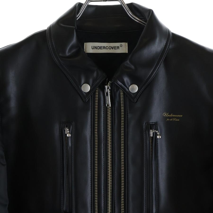 UNDERCOVER アンダーカバー 25AW ダウンスリーブドッキングライダースジャケット ブラック UP2E4207 UNDERCOVER（アンダーカバー） 25AW ダウンスリーブドッキング