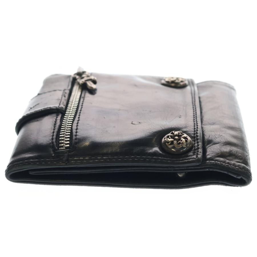 t*o様 ◆激レア◆ケルティックボタン◆ クロムハーツ ウェーブウォレット CHROME HEARTS（クロムハーツ） 3FOLD LARGE 3フォールド ケルティック