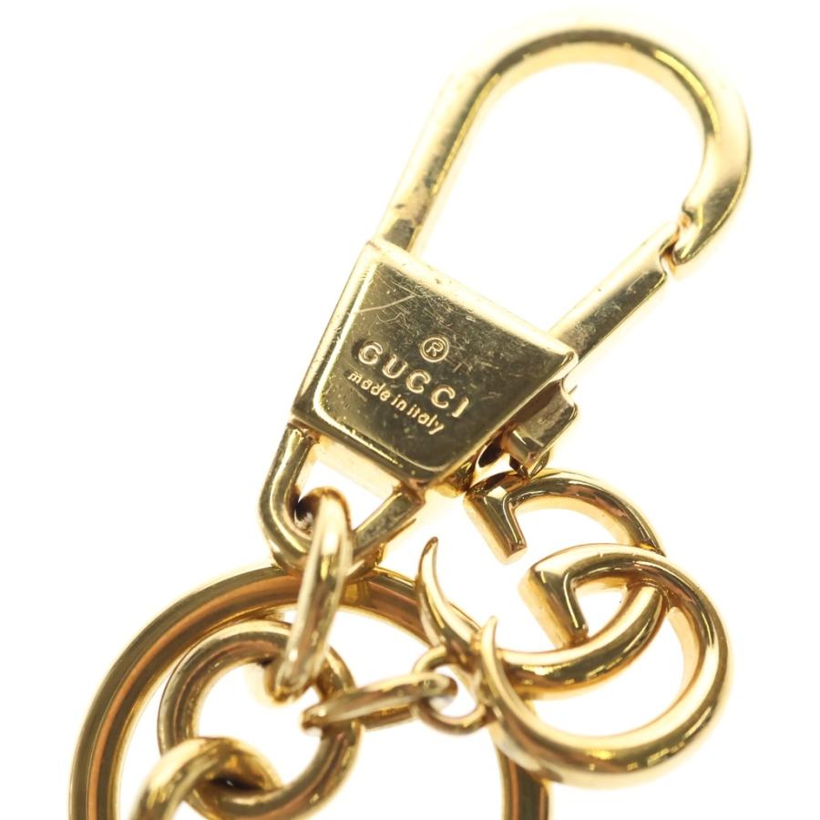 GUCCI（グッチ） GGキャンバス ハートモチーフ キーホルダー ゴールド