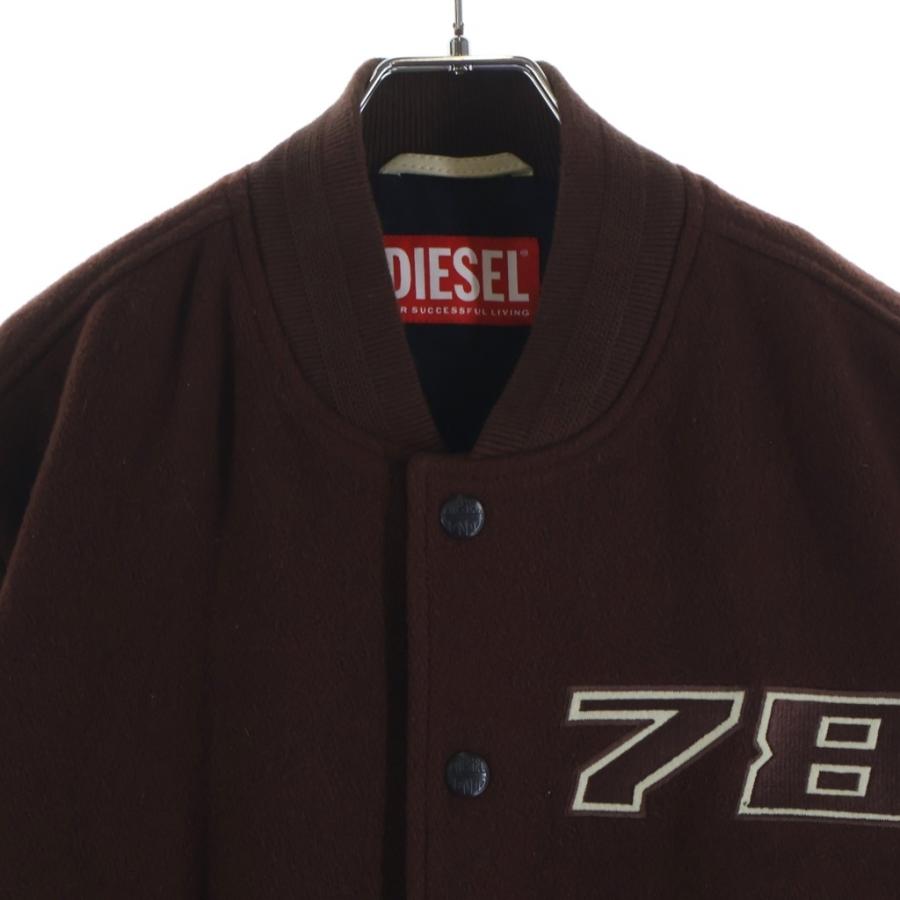 DIESEL（ディーゼル） 78 ワッペン ウールスタジャン ブラウン A18503