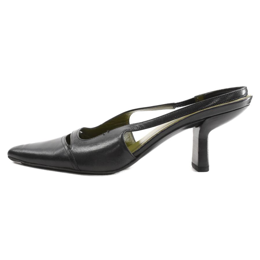 GUCCI グッチ バックストラップ ミュールパンプス ブラック レディース 