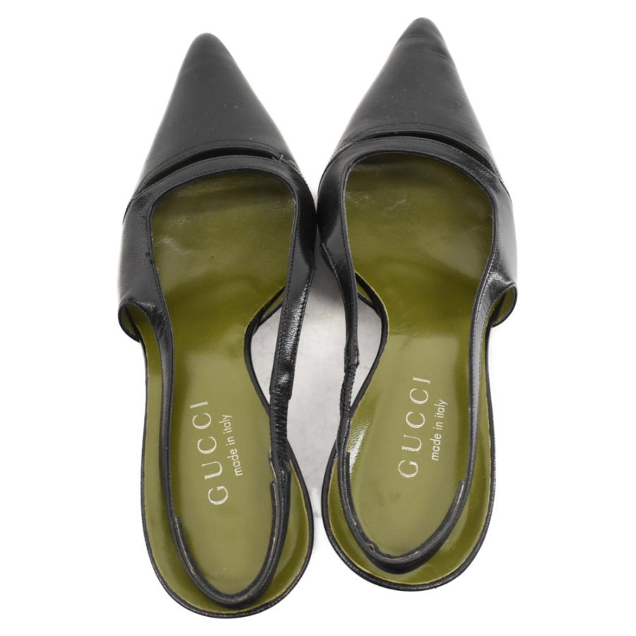 GUCCI グッチ バックストラップ ミュールパンプス ブラック レディース 