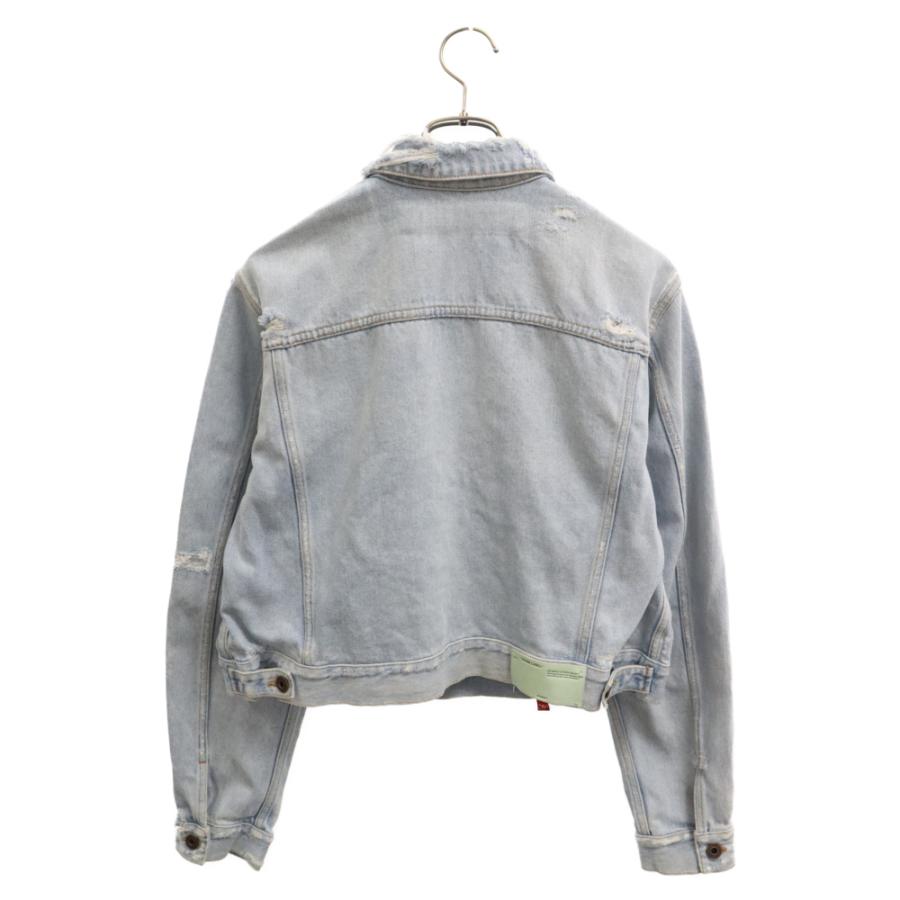OFF-WHITE オフホワイト BLEACH CROPPED DENIM JACKET ブリーチ OFF-WHITE オフホワイト BLEACH CROPPED DENIM JACKET ブリーチ