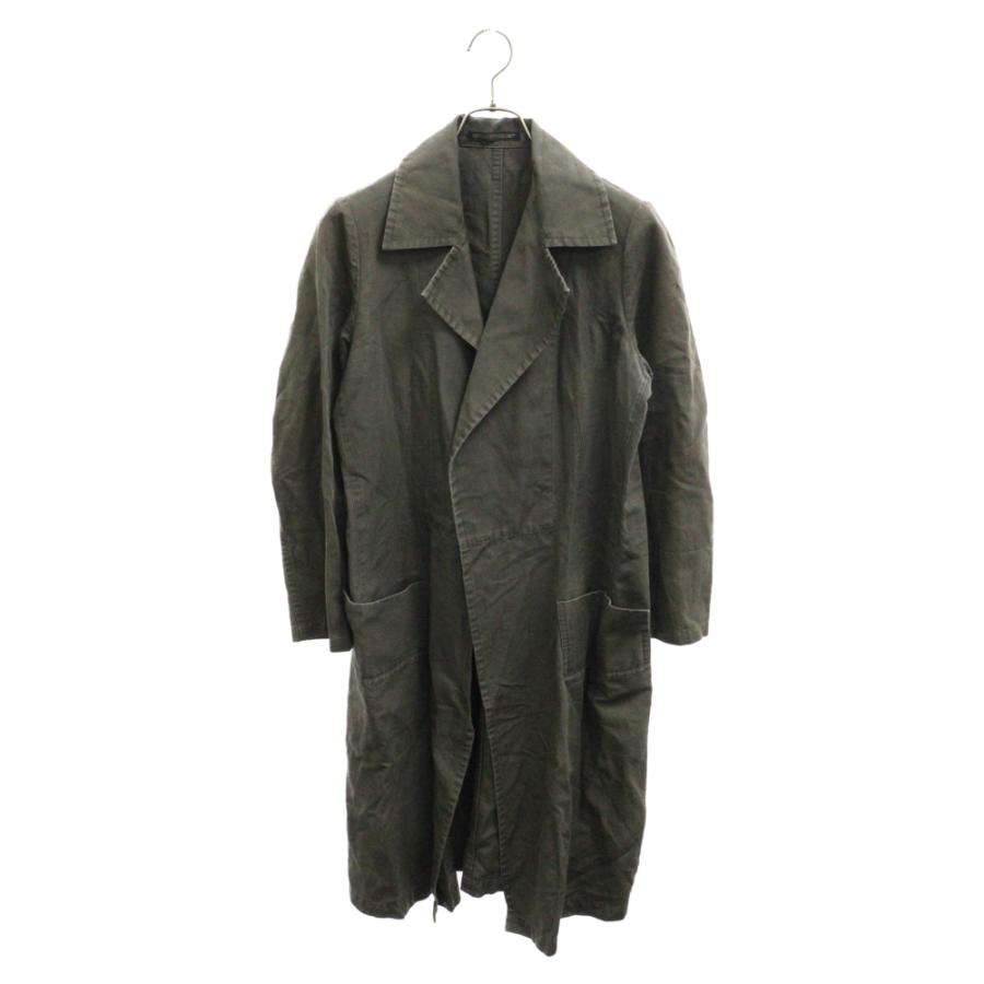 Y's ワイズ Stainless Steel Collar Coat リネン混 ステンカラー