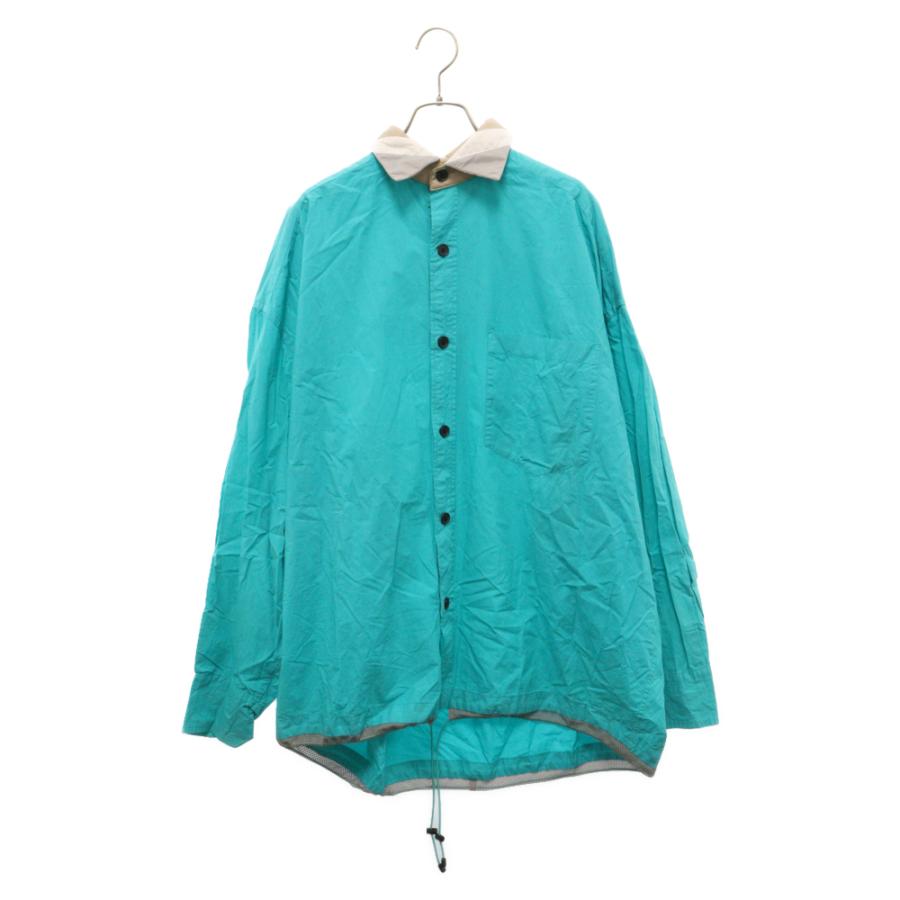 kolor カラー 24SS ドローストリング切替長袖シャツ ブルー kolor カラー 24SS ドローストリング切替長袖シャツ ブルー