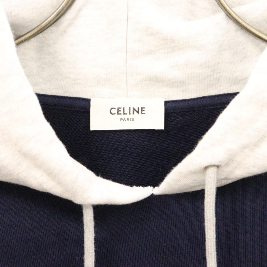 CELINE セリーヌ 22SS コットンフリースツートーンフーディ プル 