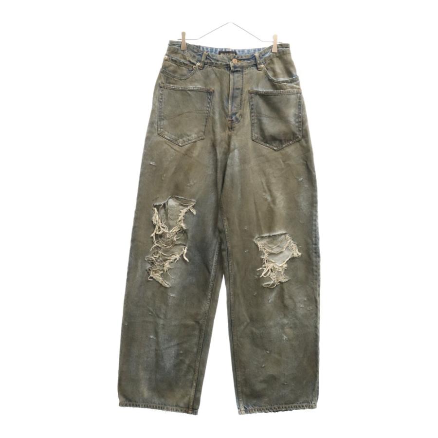 BALENCIAGA バレンシアガ 23AW ダメージ加工 パッチドポケット BALENCIAGA バレンシアガ 23AW ダメージ加工 パッチドポケット