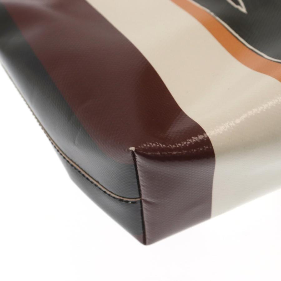 MARNI（マルニ） レザーハンドル チューリップ ストライプ PVC トート 