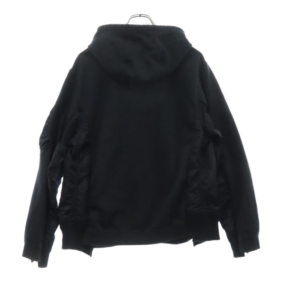 ナイキ サカイ 21SS パーカー 長袖 プルオーバー ナイロン S 黒 白  