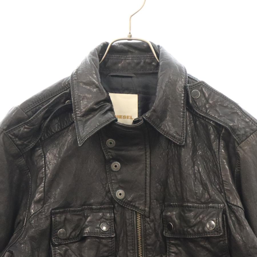 DIESEL ディーゼル エイジング レザージャケット ブラック DIESEL ディーゼル エイジング レザージャケット ブラック