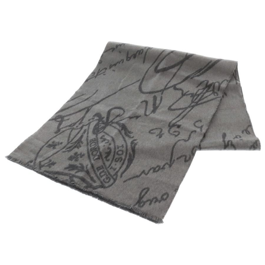 Berluti（ベルルッティ） シグネチャー スクリットマフラー グレー