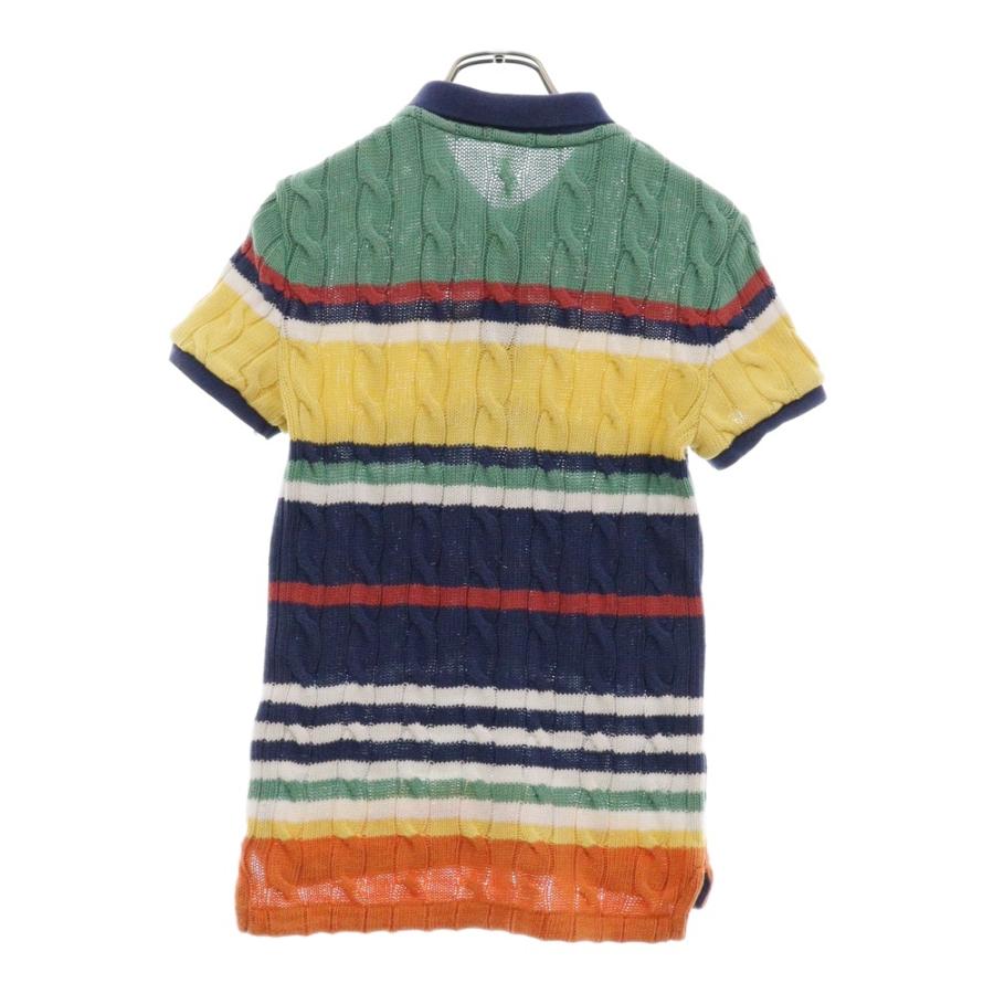 POLO RALPH LAUREN ポロラルフローレン Striped Cable Knit Polo Shirt 