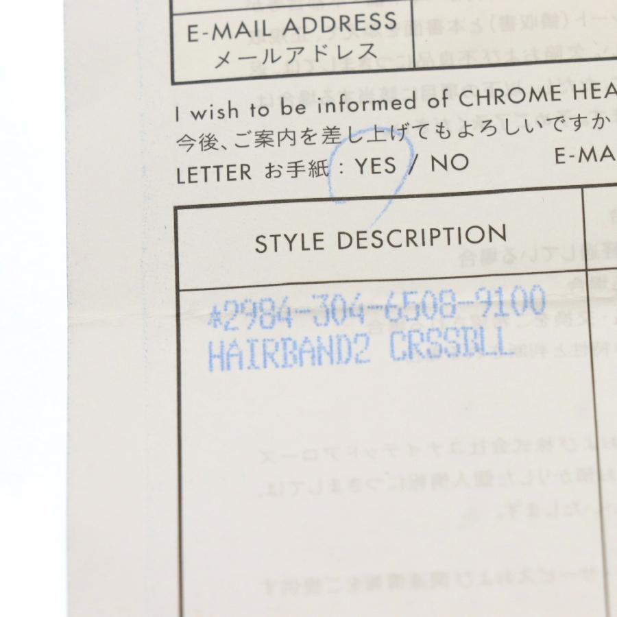 CHROME HEARTS クロムハーツ HAIRBAND クロスボールボタン