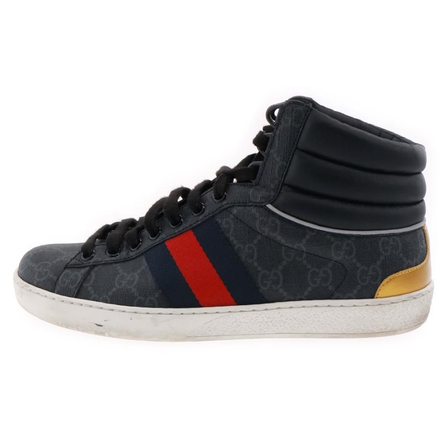 GUCCI グッチ Ace GG High Top ハイカットスニーカー 555197 ブラック 