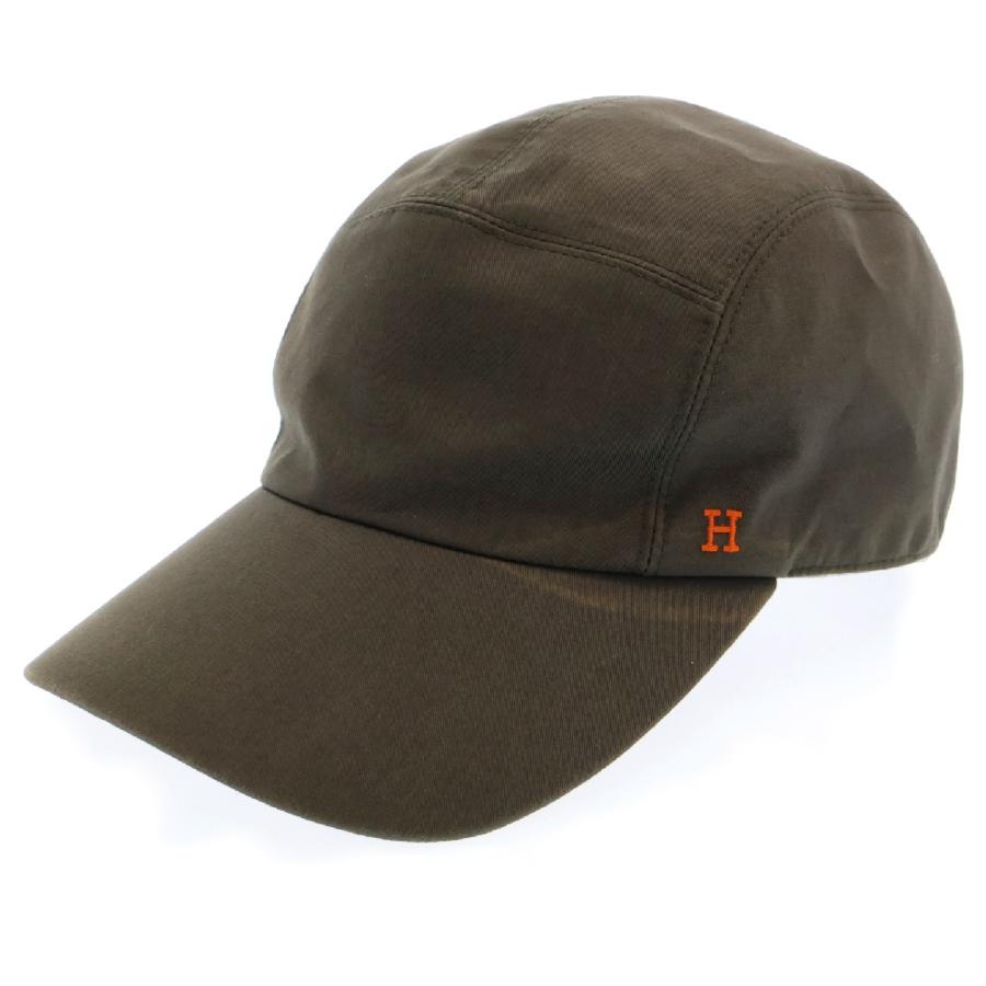 HERMES エルメス Hロゴ キャップ 帽子 カーキグレー : BRING Yahoo 