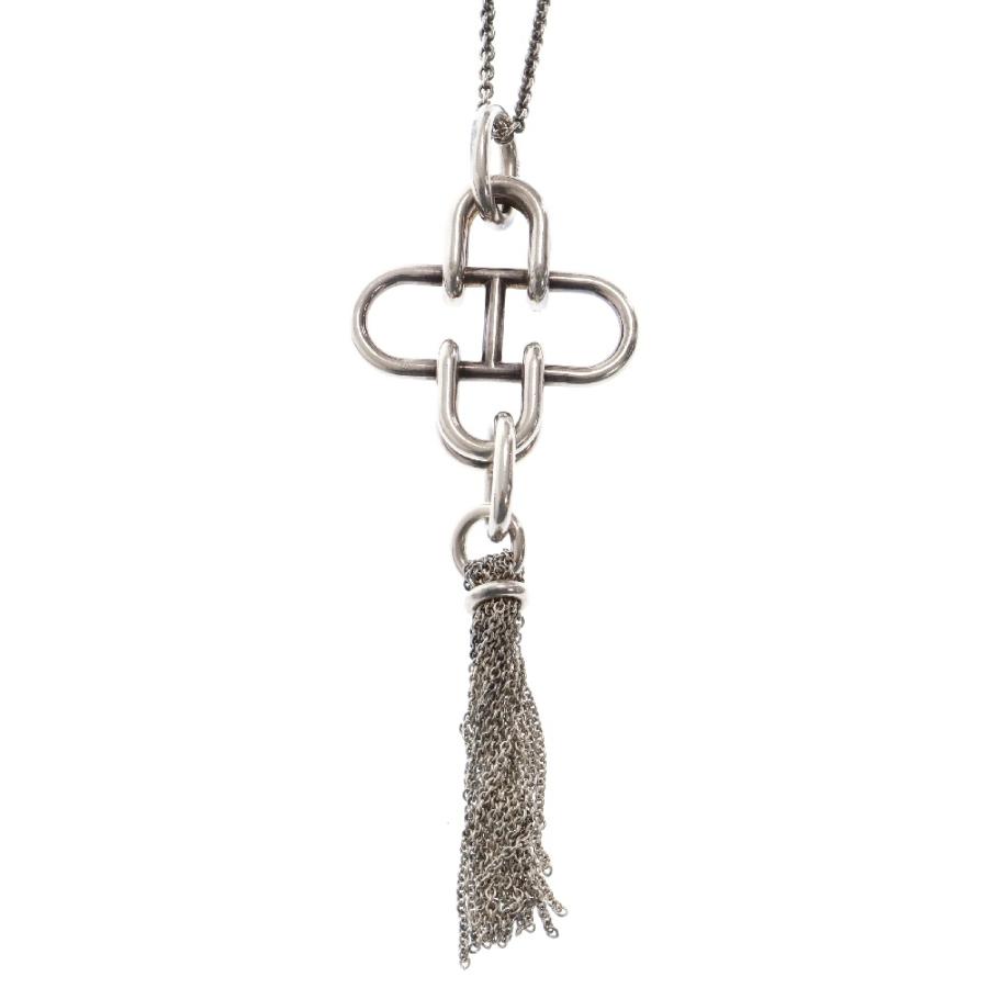 HERMES（エルメス） Rose de Mer Tassel Necklace ローズドメール