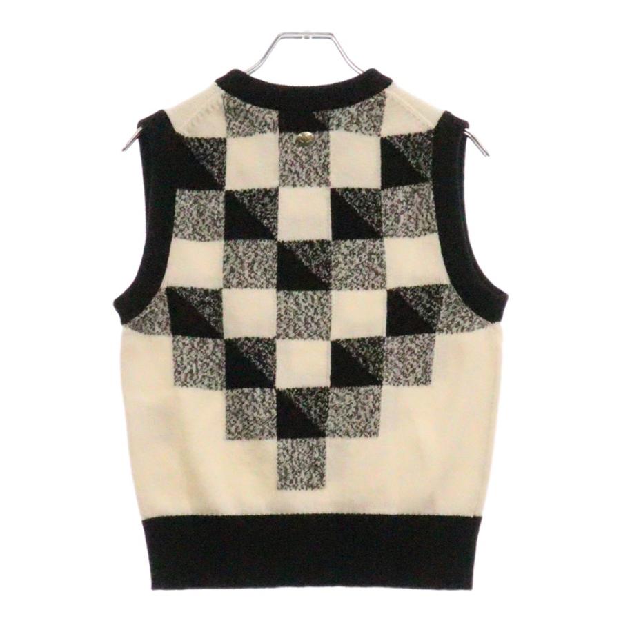 T*T様 シャネル カシミヤ ココ金ボタン 透かし編み ノースリーブニット 42 CHANEL（シャネル） ココボタン カシミヤ ニットベスト レディース