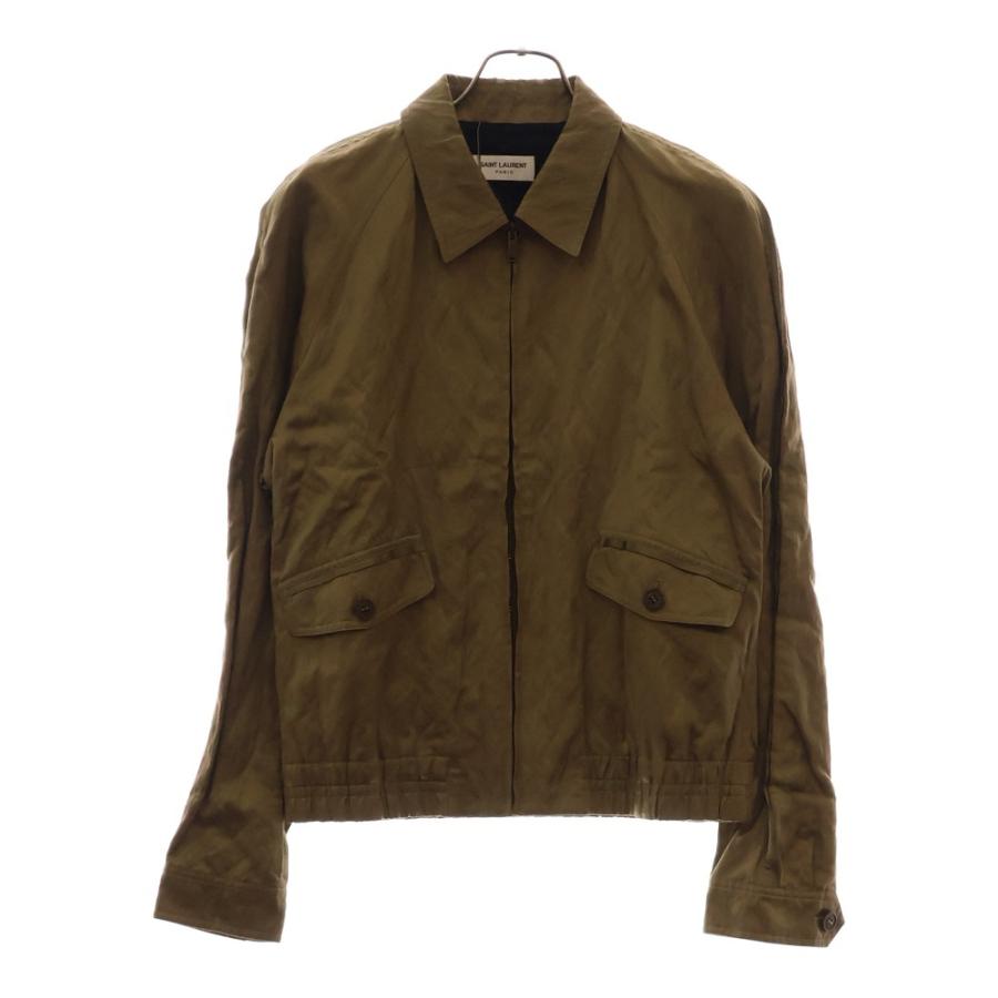 YSL カーキ ブルゾン SAINT LAURENT PARIS サンローランパリ ギャバジン ジップアップ