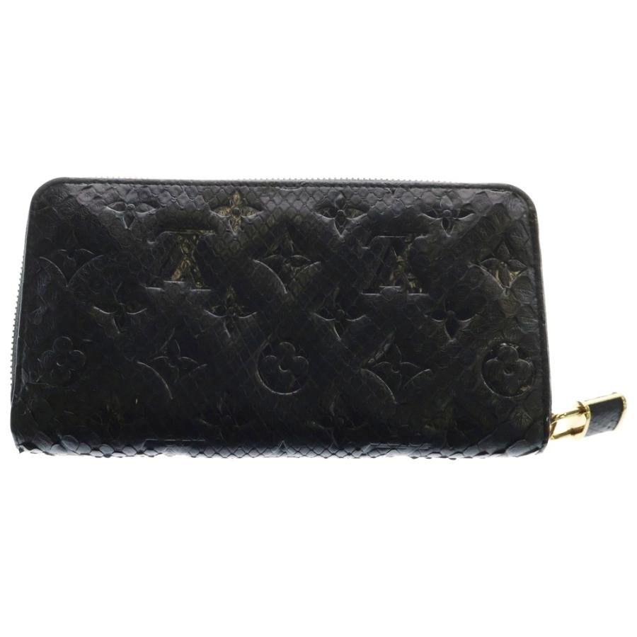ヴィトン　長財布　黒　中古品 LOUIS VUITTON（ルイ・ヴィトン） ジッピーロングウォレット パイソン