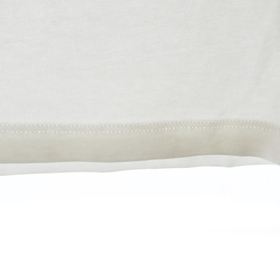モンクレール 23年製 MAGLIA MANICHE CORTE アイボリー コットン ビッグロゴ ショートスリーブカットソー S モンクレール 23年製 MAGLIA MANICHE CORTE アイボリー コットン