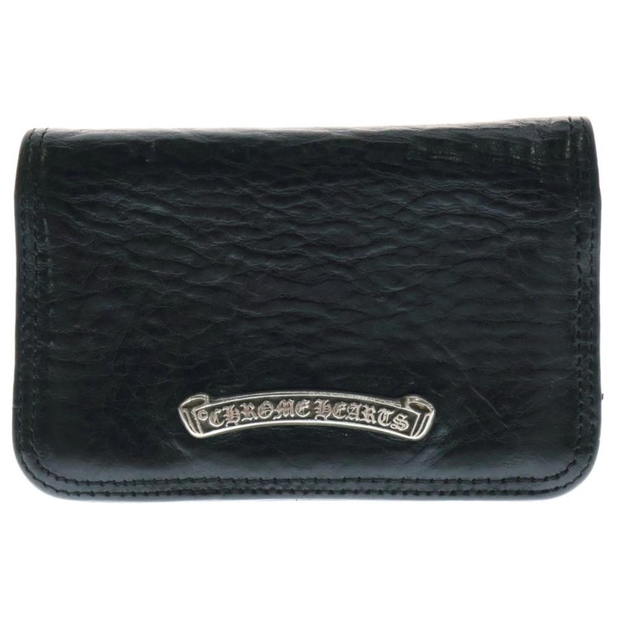 CHROME HEARTS（クロムハーツ） CARD CASE スクロールラベル レザー