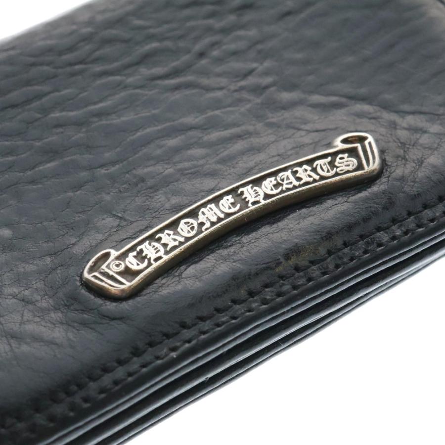 CHROME HEARTS（クロムハーツ） CARD CASE スクロールラベル レザー