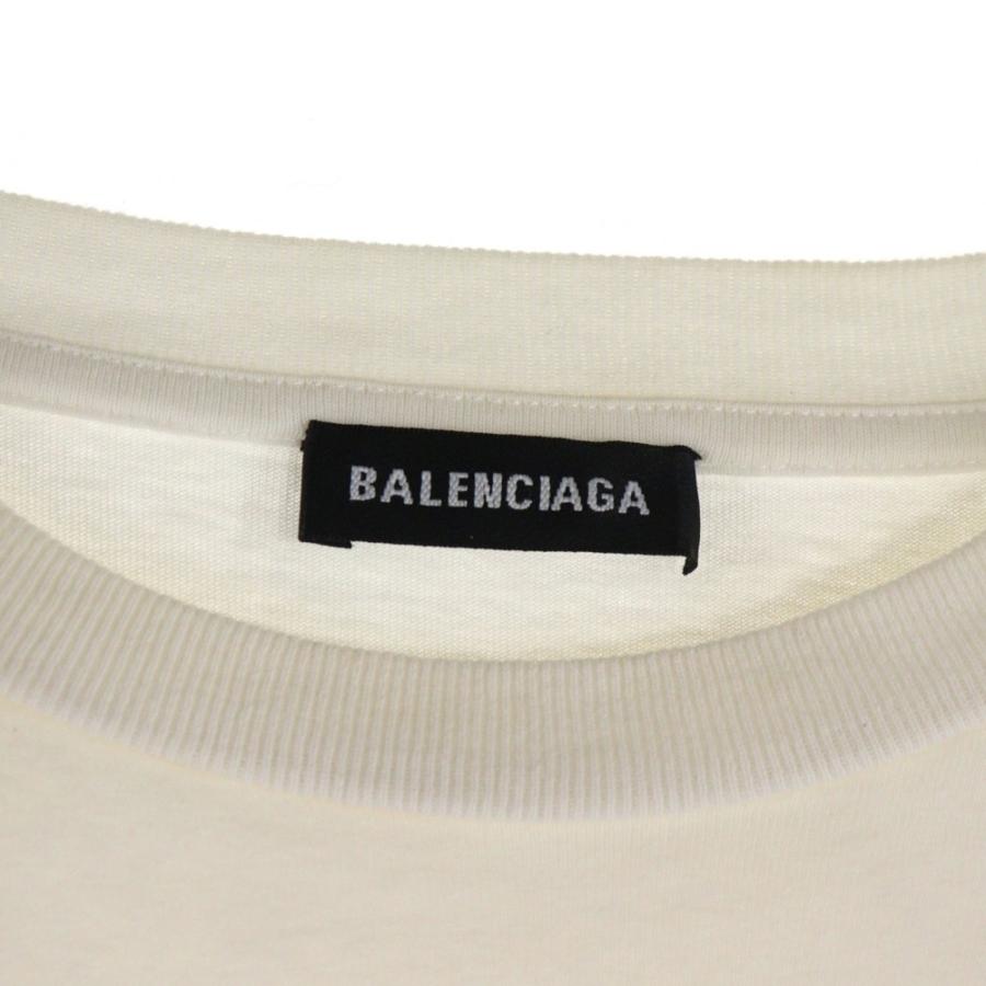 BALENCIAGA バレンシアガ レインボー刺繍ロゴ クルーネック半袖Tシャツ  