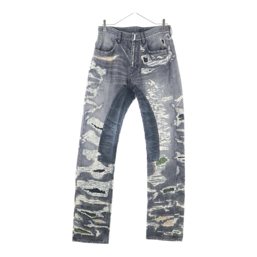 ジバンシー GIVENCHY ヴィンテージ ダメージ加工 デニム オーバーオール GIVENCHY（ジバンシィ） VINTAGE DISTRESS MOLESKIN JEANS デストロイ