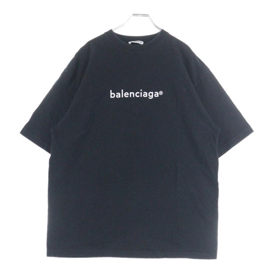 balenciaga コピーライト ブラック Tシャツ BALENCIAGA バレンシアガ 20SS コピーライト ロゴ クルーネック半袖T