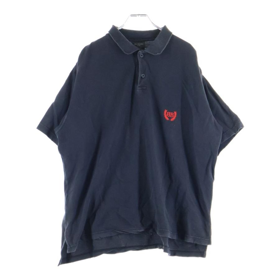 BALENCIAGA(バレンシアガ) ブラック ポロシャツ/Sサイズ バレンシアガ - BALENCIAGA | Oversized S/S Polo-Black-1の通販