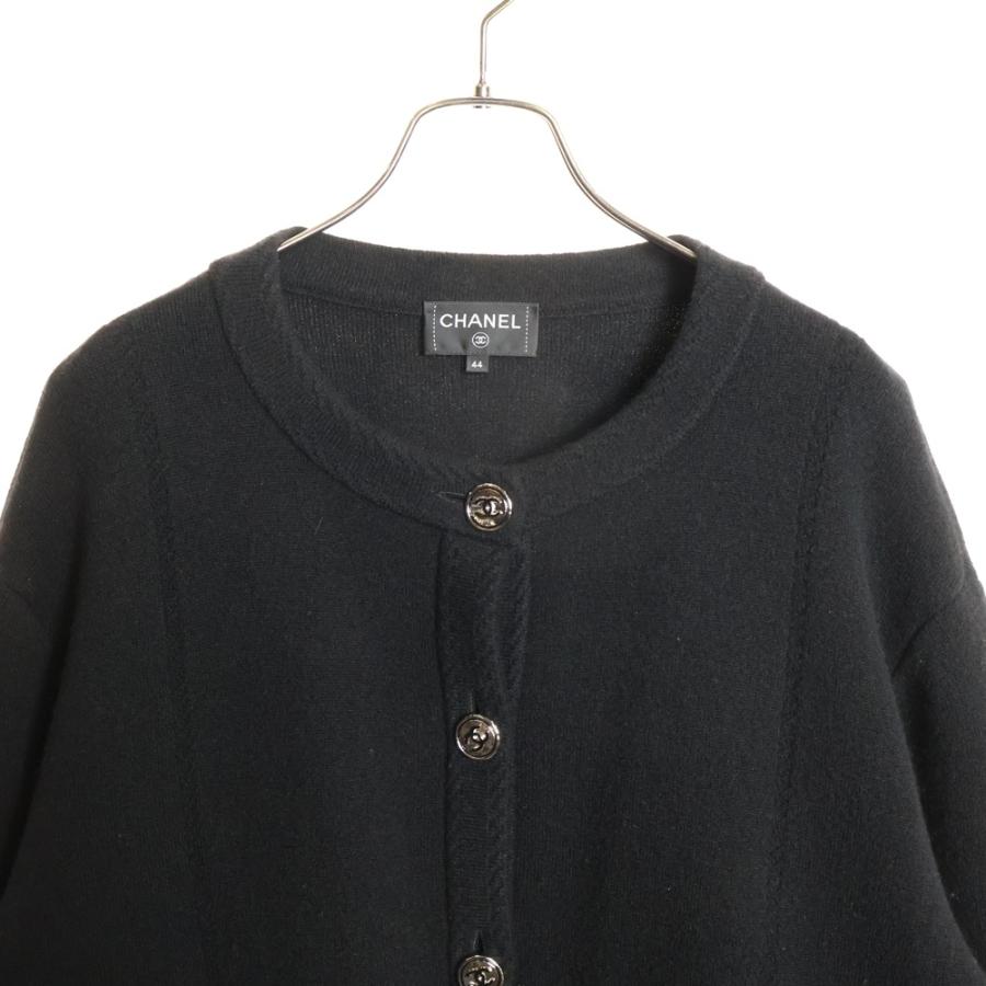 良品●シャネル ジャケット CHANEL 黒色基調　42 ココボタン CHANEL シャネル 20172 ココ金ボタン スーツジャケット 42 黒