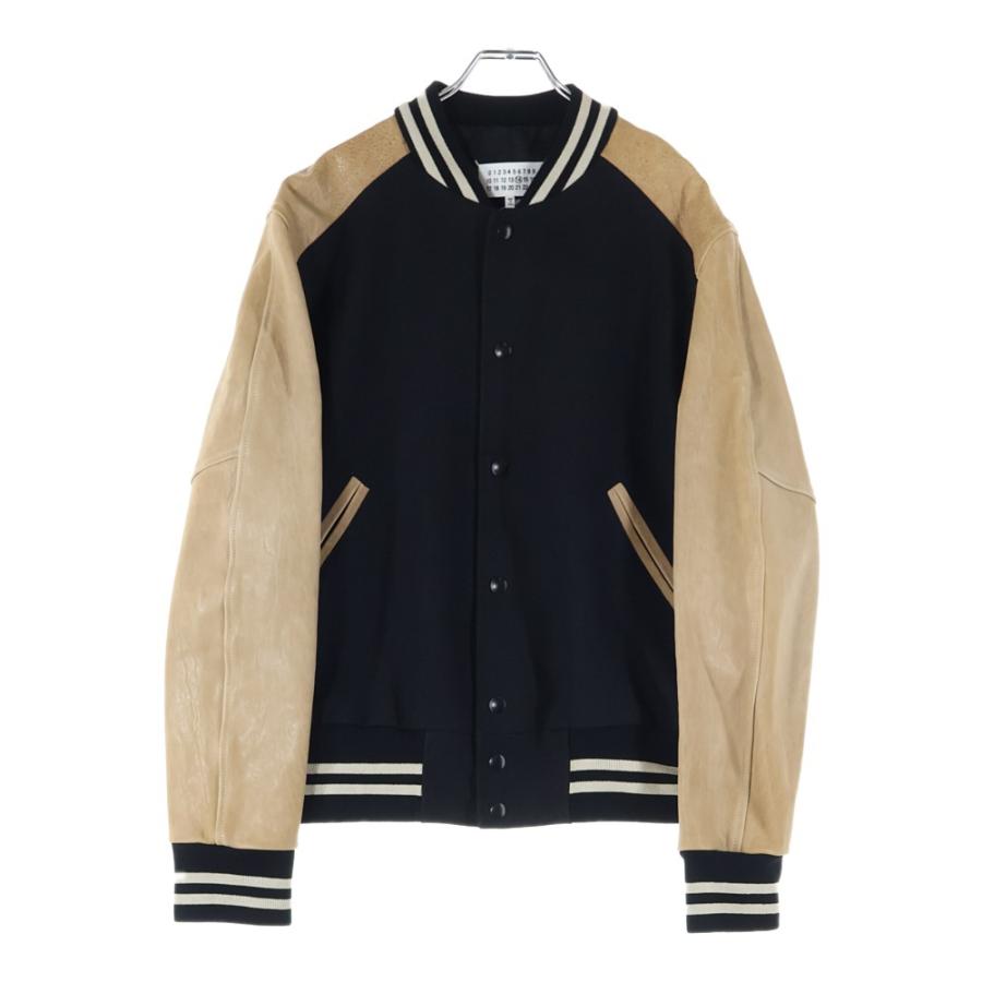 メゾンマルタンマルジェラ 16SS VARSITY LEATHER JACKET ヴァーシティ