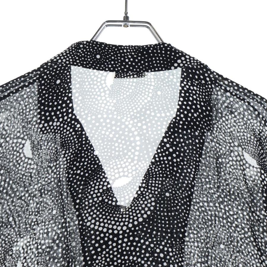 SAINT LAURENT PARIS サンローランパリ スパイラルドット レーヨン半袖