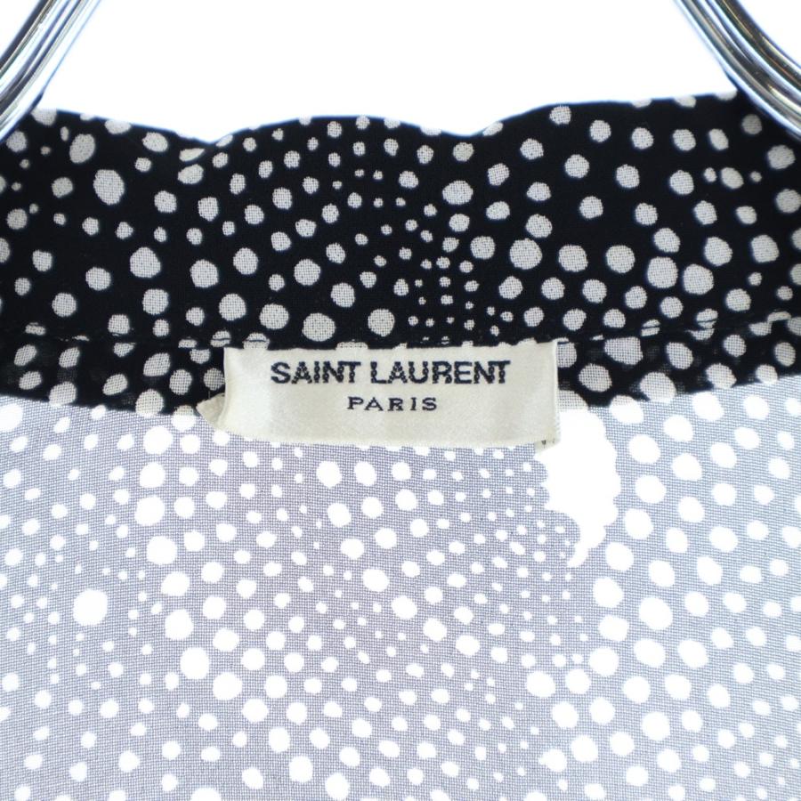 SAINT LAURENT PARIS サンローランパリ スパイラルドット レーヨン半袖