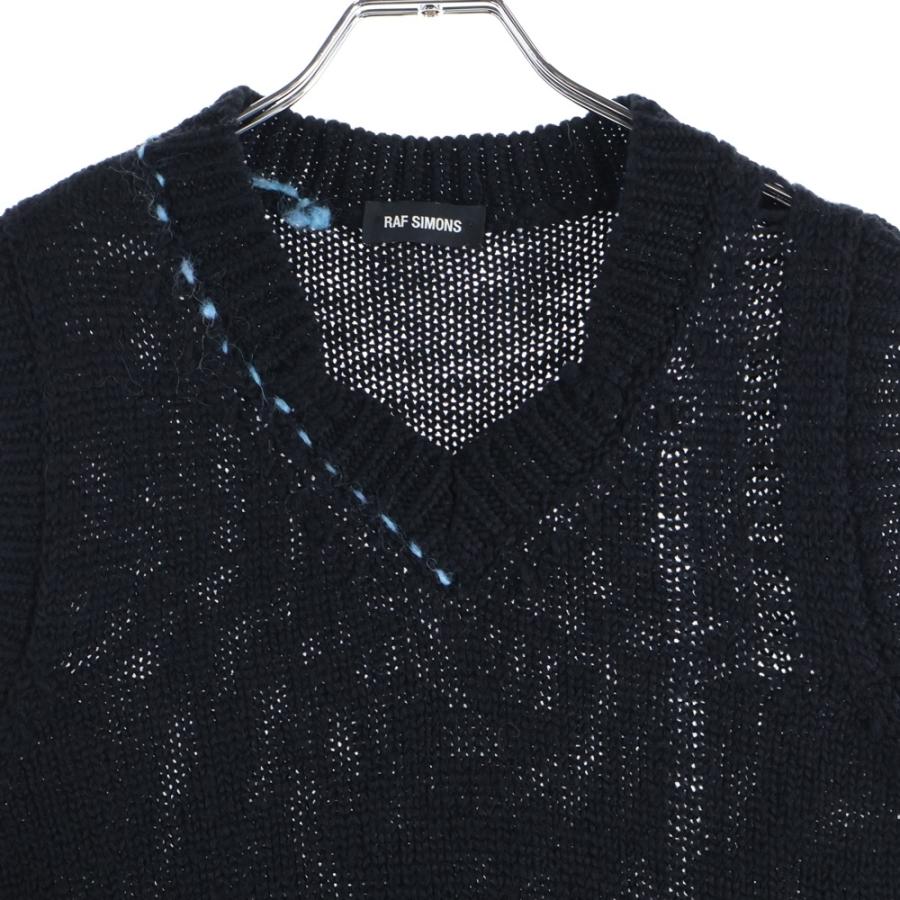 RAF SIMONS（ラフ シモンズ） 15AW デストロイニットベスト ブラック